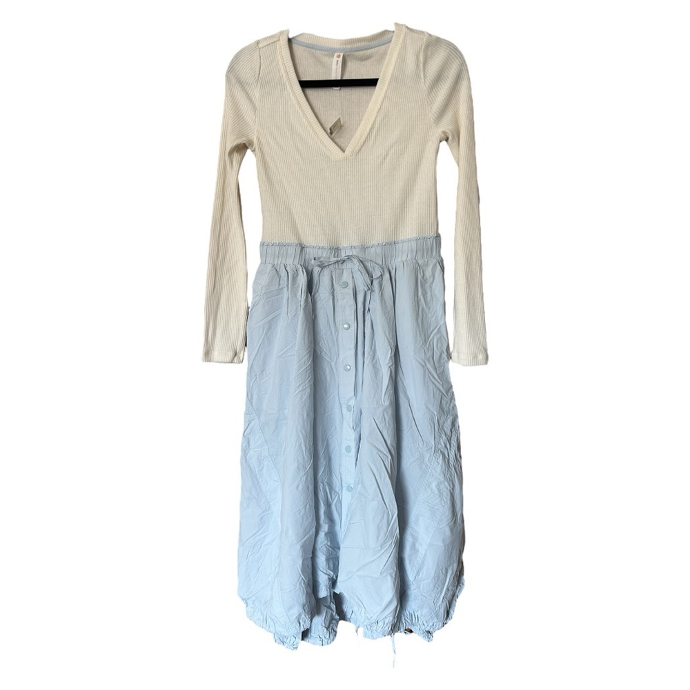 Daily Practice by Anthropologie Long-Sleeve Twofer Midi Dress